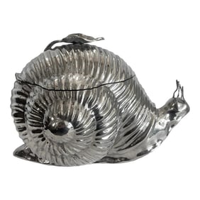 Italian Silver Plated Snail Ice Bucket by Teghini, Firenze, 1970s