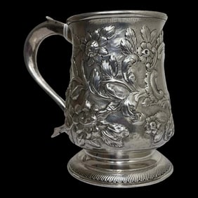 English 18th Century Sterling Silver Baluster Tankard John Langlands Dated 1774