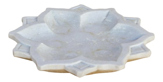 Ishani Open Lotus Marble Plate