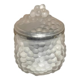 Lalique French Crystal 'Antilles' Pattern Ice Bucket, France, Circa 1970s