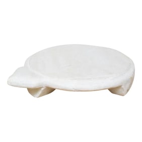 Carved Marble Candle Holder Plate