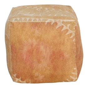 Jeti Antique Suzani Cube Ottoman