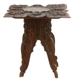 Rare Anglo Indian Finely Carved Side Table