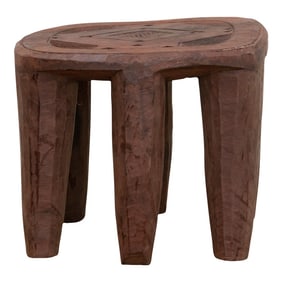 Six Legged African Carved Nupe Stool