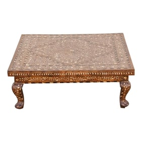 Indian Inlaid Low Side Table