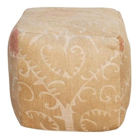 Aalam Antique Suzani Cube Ottoman