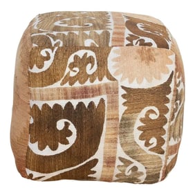 Karakol Antique Suzani Cube Ottoman