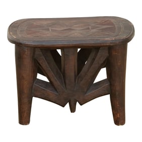 Antique Oval Shaped African Market Table