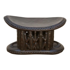 Rich Brown African Bamum Stool