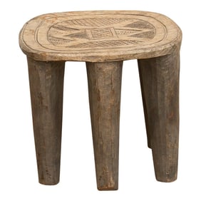 Finely Carved Nupe Pedestal Table