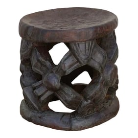Antique Bamileke Spider Stool