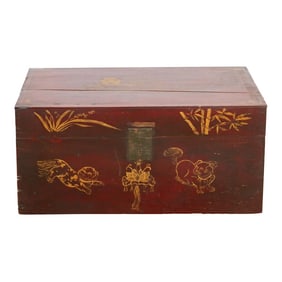 Mid-Century Chinese Painted Trunk
