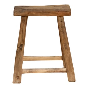 Antique Primitive Wood End Table