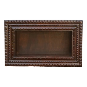 Carved Wood Shadow Box Shelf