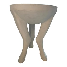 John Dickinson Style Plaster Horse Hoof Side Table