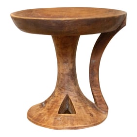 Vintage Tribal Carved Naga Stool