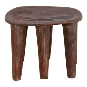 Wabi Sabi Style African End Table