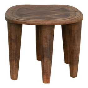 Vintage Carved Nupe Side Table