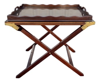 1980s Baker Furniture ‚ÄúParty Butler‚Äù Mahogany Expandable Serving