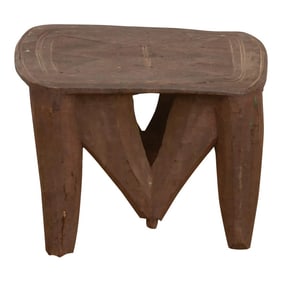 M Shaped Legs Rustic Nupe Table
