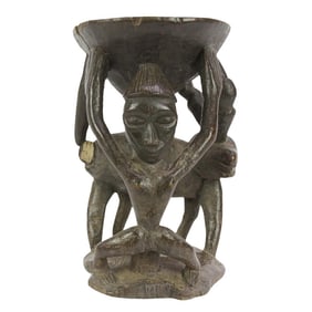 19th Century Tribal African Carved Stool