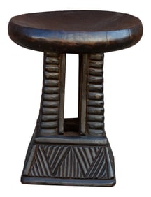 Cameroon Carved Tribal Milk Stool