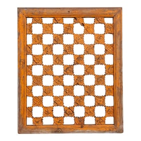 Antique Orange Painted Window