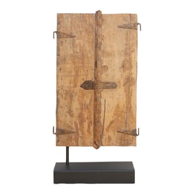19th Century Rustic Wood & Iron Window