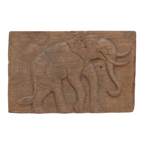 Engraved Traditional Elephant Carving