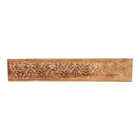 Whitewash Carved Teak Wall Panel
