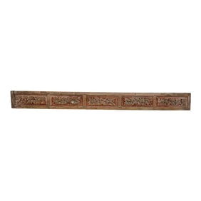 86" Long Antique Palace Wall Carving