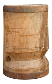 Teak Okhli Tribal Grinder Pot