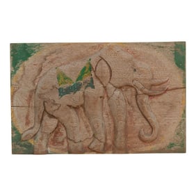Thai Folk Art, Elephant Wall Carving