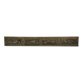 Ancient Finely Carved Emerald Green Panel