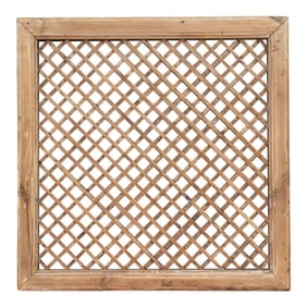 Bleached Wood Antique Lattice Window
