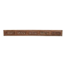 Finely Carved Bamboo Grove Wall Panel