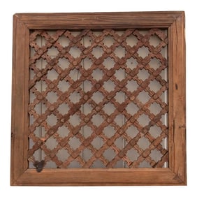 Vintage Carved Rustic Window Wall Art