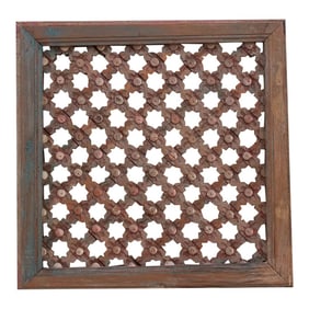 Antique Weathered Star Lattice Panel