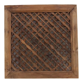 Antique Cedar Wood See-Through Wall Art