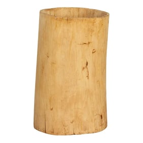 Large Farmhouse Bleached Wood Pot