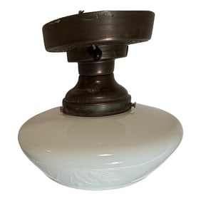 Vintage White Art Deco Ceiling Light