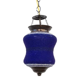Blue Beaded Pendant Lamp