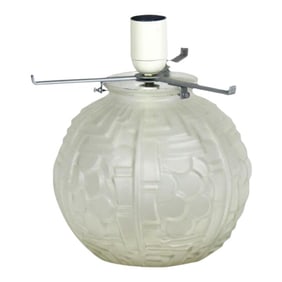 Art Deco French Glass Lamp in the Classic Manner of Lalique
