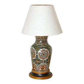 Moroccan Geometric Pottery Lamp