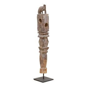 Antique Oxidized Wooden Elephant Finial