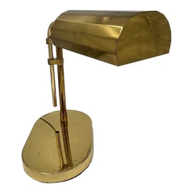 1970s Clover Lamp Co. Adjustable Brass Pharmacy Lamp Desk Lamp Styled After Reggiani And Arteluce