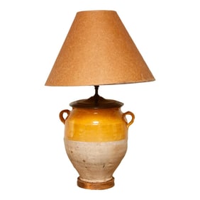 Antique French Confit Pot Lamp