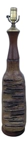 Mid Century Handmade Brutalist Ceramic Tall Table Lamp by Erwin Kalla