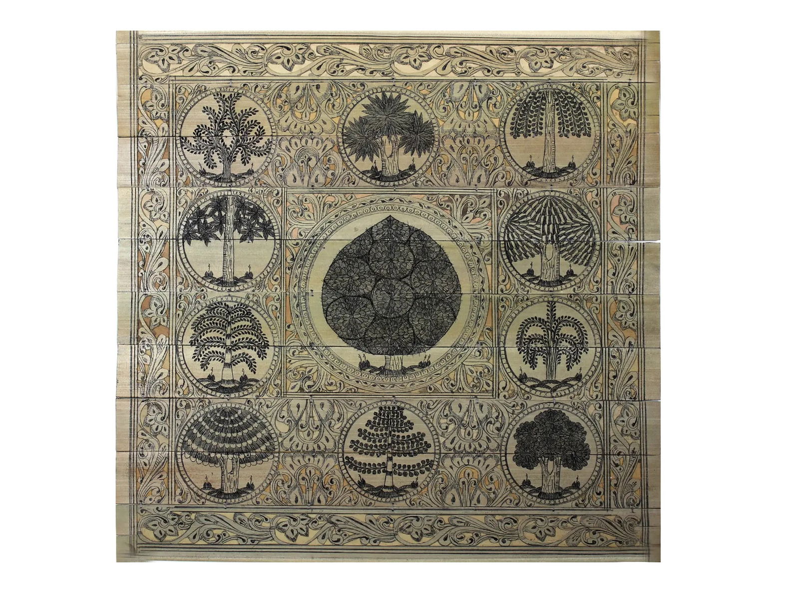 Tree Series 140: Specifications WRB580 Paata painting from Orissa 13 inch Height X 13 inch Width Weight 300 gm Reserve: $68.00 Shipping: Domestic: Shipping rates are determined by destination International