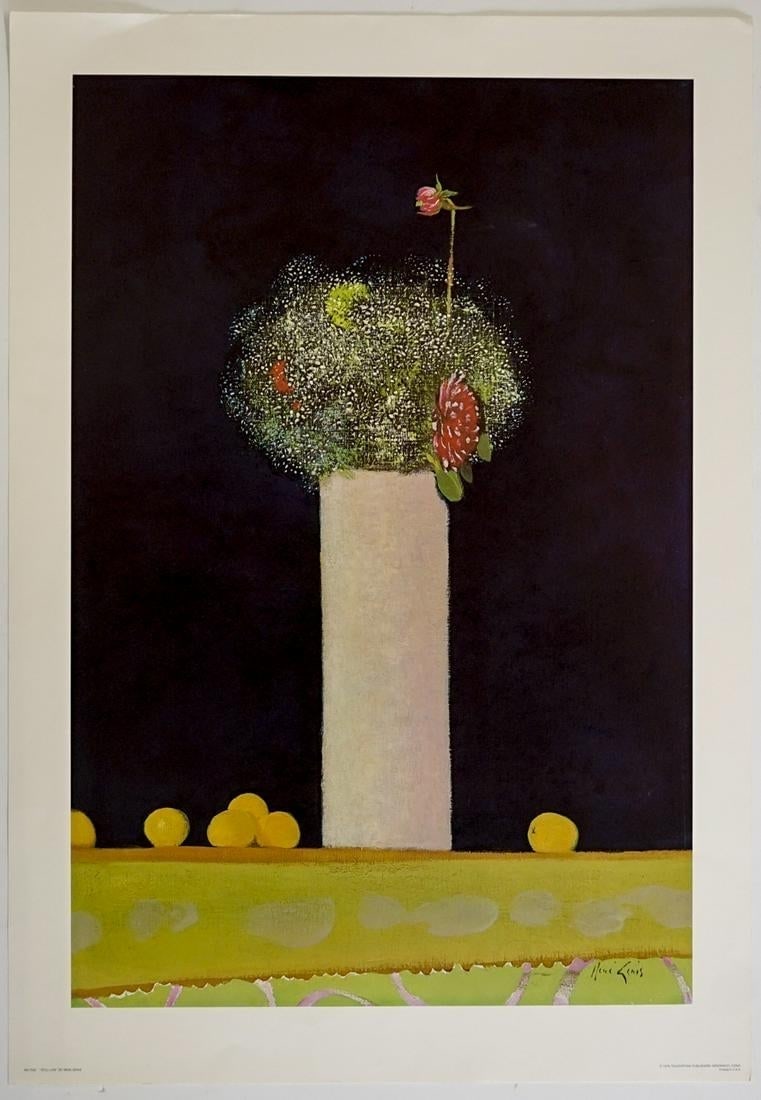 Rene Genis: Still Life: Artist: Rene Genis Title: Still Life Medium: Offset lithograph poster Type: Work on paper Dimensions: 34.75 x 23.87 inches Reserve: $300.00 Shipping: Domestic: Flat-rate of $50.00 to anywhere within t